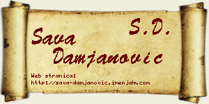 Sava Damjanović vizit kartica